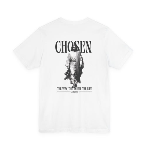 Christian Tee — "It's Jesus Christ Our Lord" Front with "CHOSEN" Jesus Back Graphic